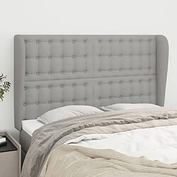 Maison Chic Tête de lit scandinave avec oreilles,meuble de chambre Gris clair 147x23x118/128 cm Tissu -MN53321