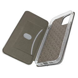 Avizar Housse pour iPhone 14 Clapet Porte-carte Support Vidéo Design élégant Gris