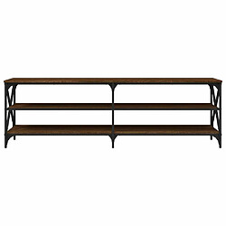 Maison Chic Meuble TV scandinave - Banc TV pour salon chêne marron 160x40x50 cm bois d'ingénierie -MN31036 pas cher