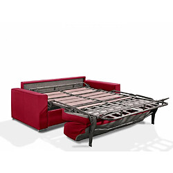 Inside 75 Canapé convertible EXPRESS PREMIUM 120 cm sommier lattes RENATONISI matelas BULTEX polyuréthane rouge pas cher