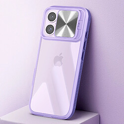 Avis Avizar Coque pour iPhone 16 Plus Cache Caméra Coulissant Compatible QI Violet