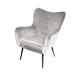 Meubler Design Fauteuil En Velours Design Zola - Taupe