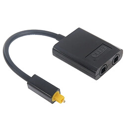 Wewoo Câble noir pour lecteur DVD Splitter audio fibre optique numérique 1 à 2 adaptateur de