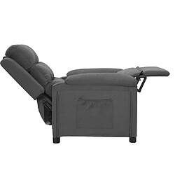 Avis vidaXL Fauteuil inclinable Gris foncé Tissu