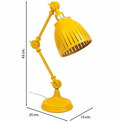 Acheter Flexo/Lampe de bureau Alexandra House Living Jaune Métal 13 x 43 x 25 cm