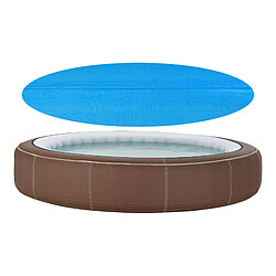 Helloshop26 Bâche solaire de piscine ronde diamètre 244 cm polyéthylène bleu 03_0006676