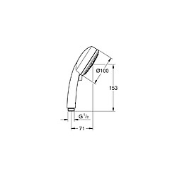 GROHE Douchette 3 jets Vitalio Comfort 100 - Chromé