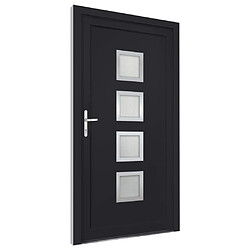 Avis vidaXL Porte d'entrée anthracite 98x208 cm PVC