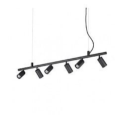 Ideal Lux Suspension Dynamite Métal Noir 6 ampoules 16,5cm