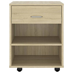 Avis vidaXL Armoire à roulettes Chêne sonoma 46x36x59 cm Bois d’ingénierie