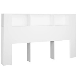 vidaXL Armoire de tête de lit Blanc 180x18,5x104,5 cm