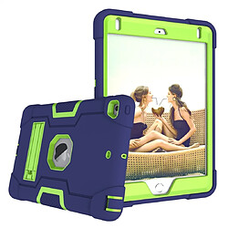 Wewoo Coque Pour iPad Mini 5/4/3/2/1 Contrast Silicone + PC Combination Case with Holder Navy Blue + Olivine