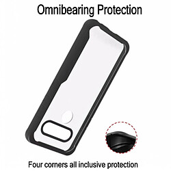 Wewoo Coque Housse de protection antichoc transparente pour PC + TPU pour LG V40 ThinQ (noire) pas cher