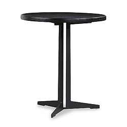 Table d'Appoint en Bois et Métal Ronde Big Oslo Pärumm Noir Ø50x53 cm