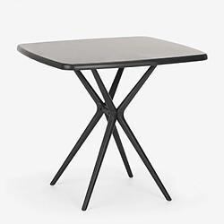 Avis Ahd Amazing Home Design Table carrée moderne 70x70cm pour cuisine jardin bar restaurant Gang 70 | Couleur: Noir