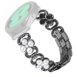 Bracelet en métal 20mm, décoration en strass pour Samsung Galaxy Watch 5 Active 40mm/44mm/Watch 5 Pro 45mm/Galaxy Watch 42mm - noir