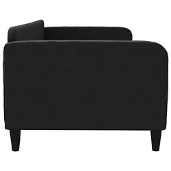 Avis vidaXL Lit de repos sans matelas noir 90x190 cm tissu