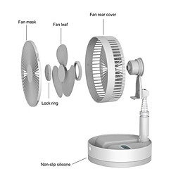 Ventilateur Portatif Rechargeable Mini Ventilateur Télescopique Pliant d'été à Faible Bruit pas cher