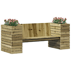 Avis vidaXL Banc avec jardinières 167,5x60x65 cm bois de pin imprégné