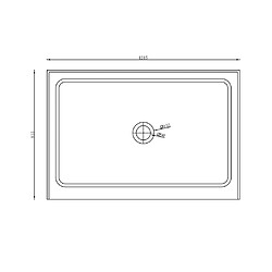 Acheter Vente-Unique Receveur à poser en béton - L121,5 x l81,5 x H9,5 cm - RIAZOS