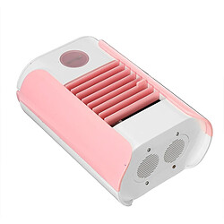 (Rose) Mini Ventilateur de Climatisation à 3 Vitesses Humidification par Pulvérisation Ventilateur de Table d'été Portable