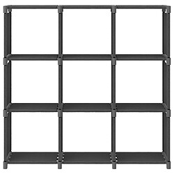 vidaXL Étagère d'affichage 9 cubes Gris 103x30x107,5 cm Tissu