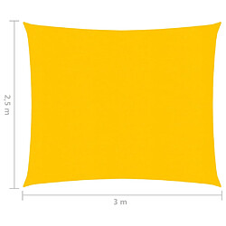 Acheter Helloshop26 Voile d'ombrage 160 g/m² jaune 2,5 x 3 m pehd 02_0009113