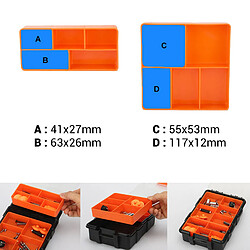 Avis Boîte de rangement Plastique embouts/composant 10 compartiments Jakemy Orange