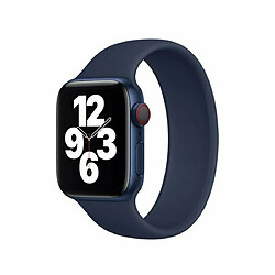 PHONECARE Bracelet Solo SiliconSense pour Apple Watch Edition Series 7 - 45mm (Poignet:177-190mm) - Bleu Foncé