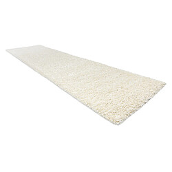 Avis RUGSX Tapis, le tapis de couloir SOFFI shaggy 5cm crème - pour la cuisine, l'antichambre, le couloir 60x300 cm