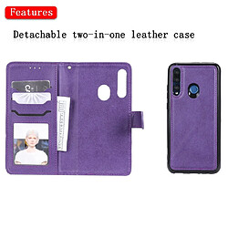 Wewoo Housse Coque Pour Huawei Honor 10i Étui de protection à rabat horizontal de couleur unie avec support et fentes cartes et portefeuille et cadre photo et lanière violet pas cher