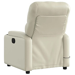 Avis vidaXL Fauteuil inclinable de massage Crème Similicuir