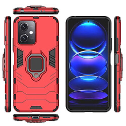 Htdmobiles Coque pour Xiaomi Poco X5 5G / Redmi Note 12 5G - housse etui rigide anti choc + verre trempe - ROUGE