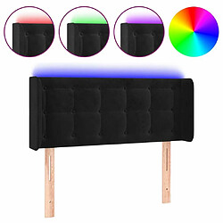 Maison Chic Tête de lit scandinave à LED,meuble de chambre Noir 83x16x78/88 cm Velours -MN26501