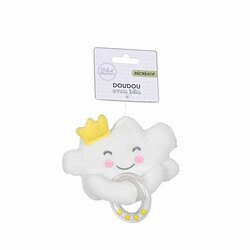 Paris Prix Doudou avec Anneau Billes Nuage 12cm Blanc