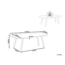 Avis beliani Table basse BIDDLE Effet marbre Blanc