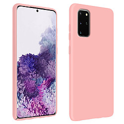 Avizar Coque Galaxy S20 Plus Semi-rigide Soft Touch Compatible QI rose