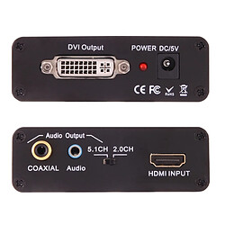 Avis Wewoo X5 HDMI vers DVI avec convertisseur audio coaxial de sortie 3,5 mm