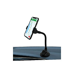 Muvit Support Voiture Universel Flex Rotatif à 360° avec Pince Extensible à 100mm Noir