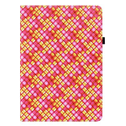 Etui en PU texture tissée multicolore rose pour votre Huawei MatePad 11 (2021)