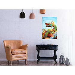 Decoshop26 Tableau à peindre soi-même peinture par numéros motif Dragon coloré 40x60 cm TPN110052