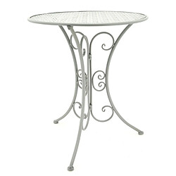 Aubry Gaspard Table ronde en métal gris.