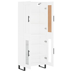 Avis vidaXL Buffet haut Blanc 69,5x34x180 cm Bois d'ingénierie