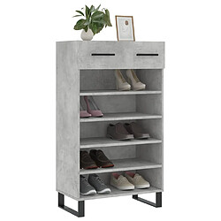 Avis Maison Chic Armoire à Chaussures Gris béton,Meuble de Rangement à Chaussures 60x35x105 cm bois d'ingénierie -MN73710