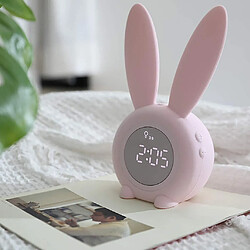 Universal Réveil pour enfants - Lapin mignon - Réveil créatif - Lampe de chevet - Fonction Snooze - Temporisation à portée de main pas cher