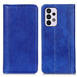 Etui en PU texture litchi, fermeture magnétique bleu pour votre Samsung Galaxy A533 5G