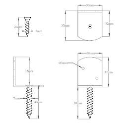 vidaXL Supports de panneau de clôture 4 pcs Forme en L Métal galvanisé pas cher