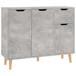 Maison Chic Buffet,Meuble de Rangement,commode pour salon,Cuisine gris béton 90x30x72 cm bois d'ingénierie -MN33359