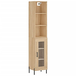 vidaXL Buffet haut Chêne sonoma 34,5x34x180 cm Bois d'ingénierie