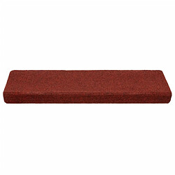 Avis vidaXL Tapis de marches d'escalier 10pcs Bordeaux 65x21x4cm Aiguilleté